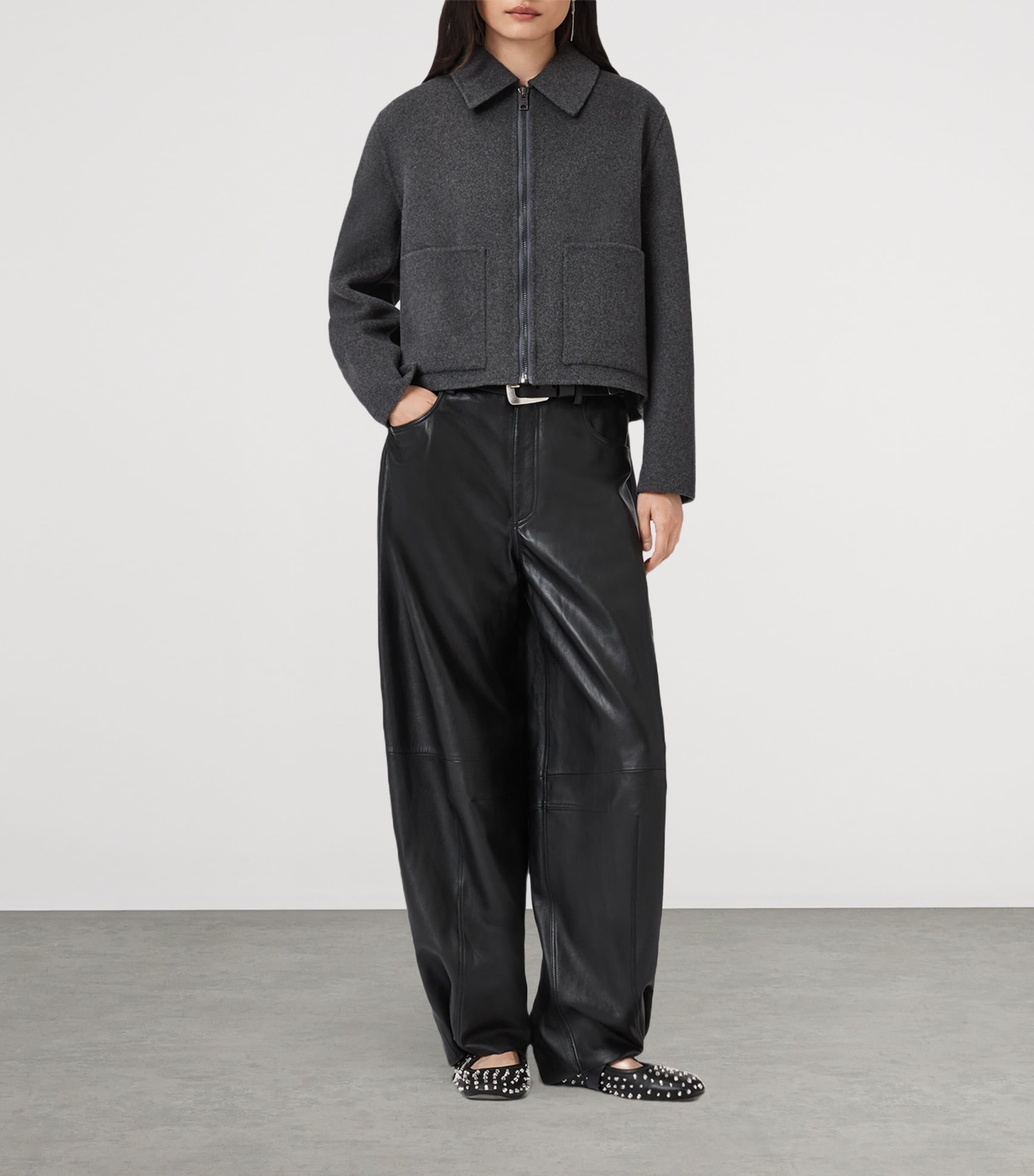 Wool-Blend Seannah Jacket CHARCOAL GREY