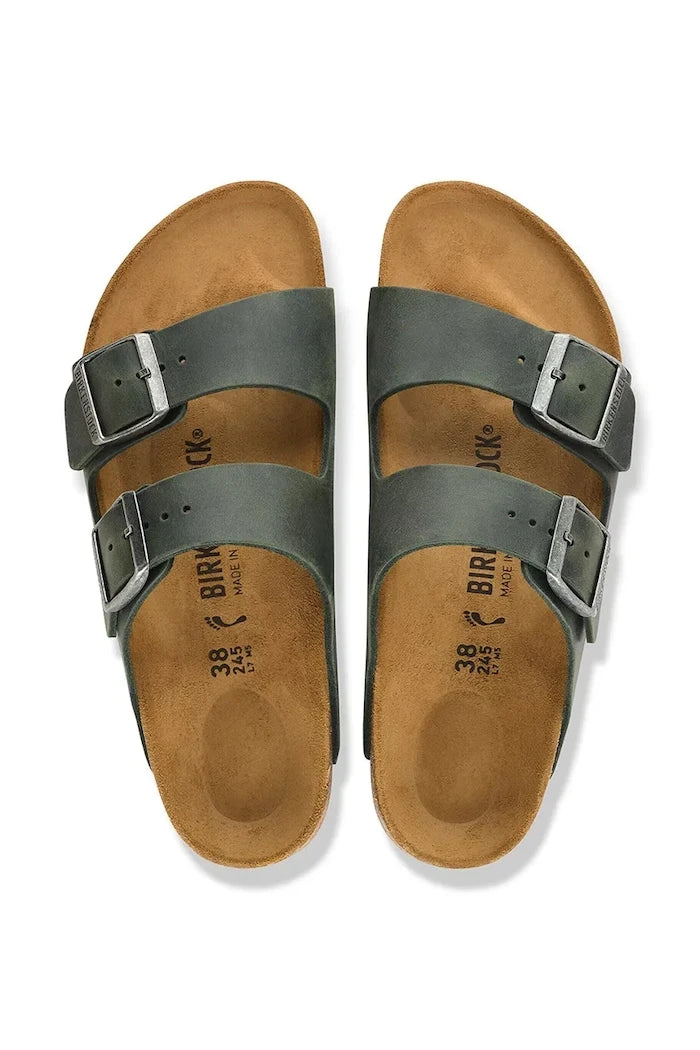Birkenstock чехли от кожа Arizona Oiled Leather