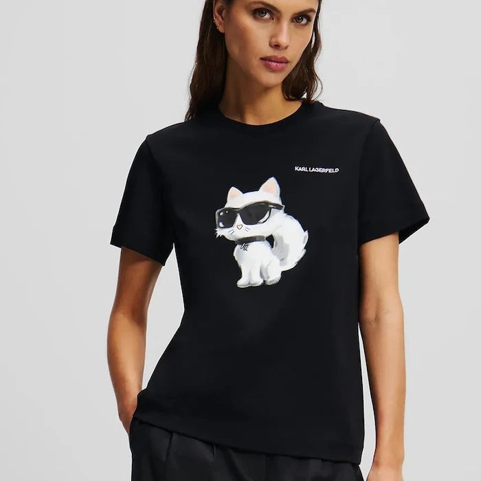 Karl Lagerfeld IKON AQUARELLE Pamuklu Tişört