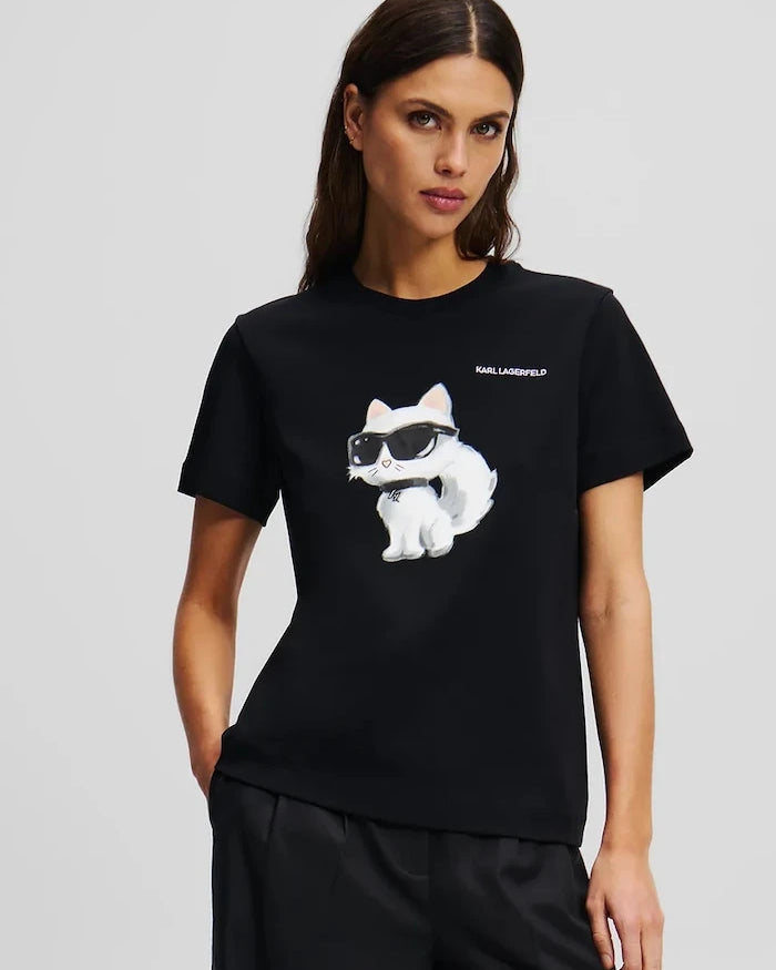 Karl Lagerfeld IKON AQUARELLE Pamuklu Tişört
