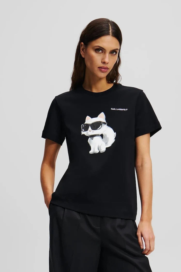 Karl Lagerfeld IKON AQUARELLE Pamuklu Tişört