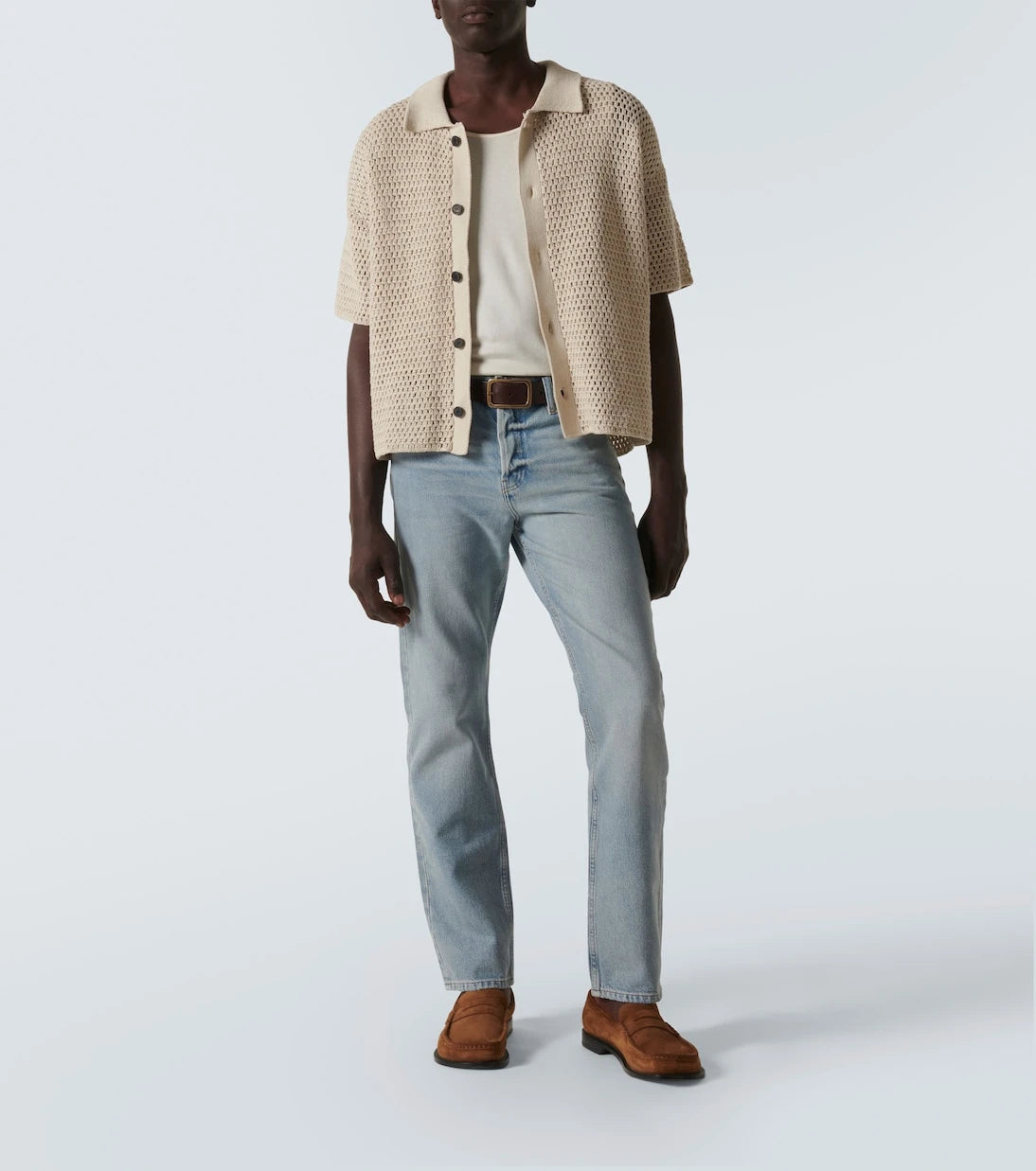 Frame - Open-knit cotton cardigan