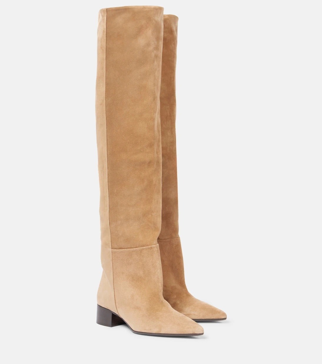 Khaite - Andee 40 suede over-the-knee boots