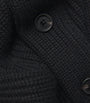 Black Cashmere Shawl-Collar Cardigan