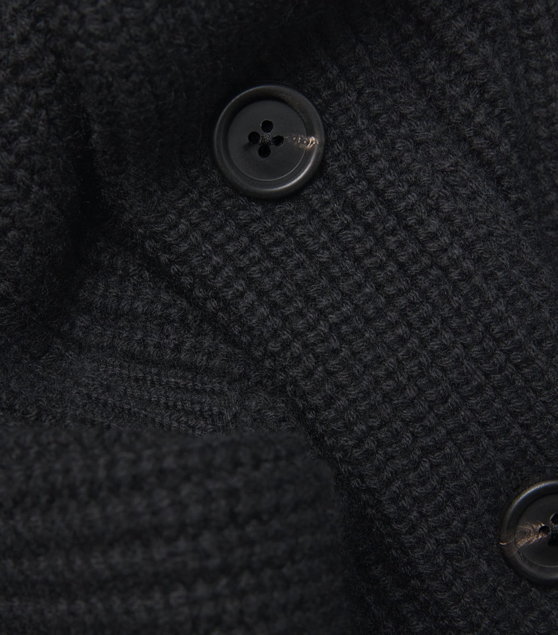 Black Cashmere Shawl-Collar Cardigan