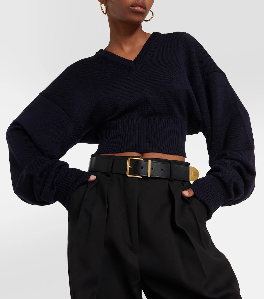 Sportmax - Pomez cropped wool sweater