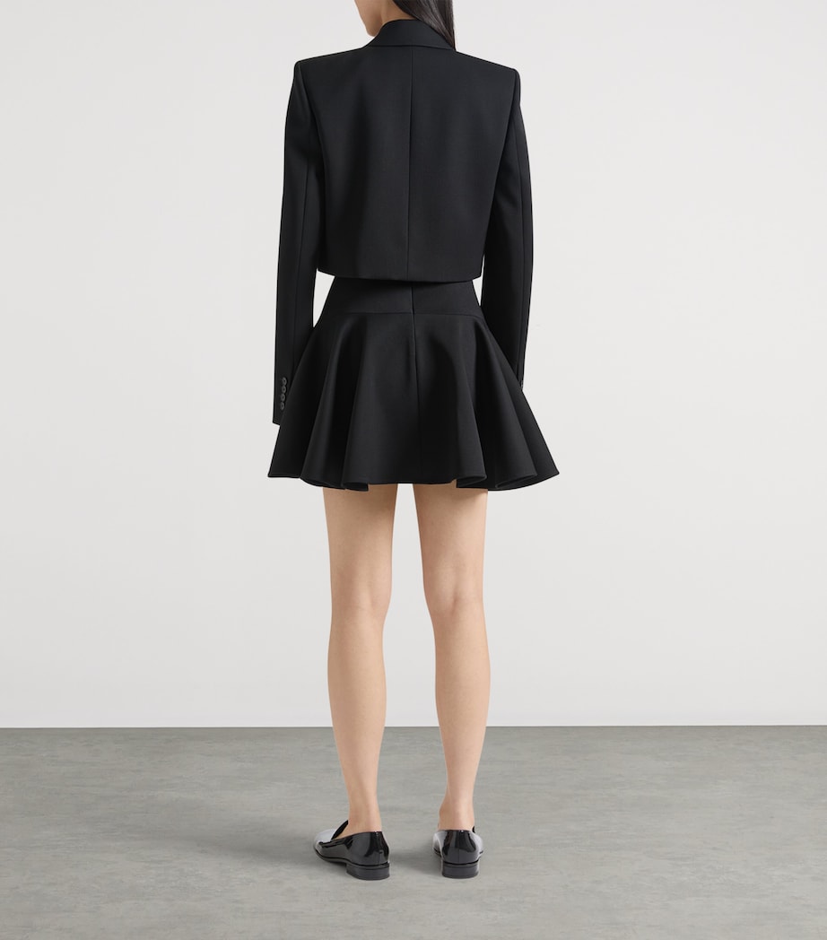 Givenchy Black Wool Mini Skirt