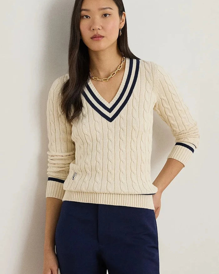 Lauren Ralph Lauren kadın pamuklu kazak