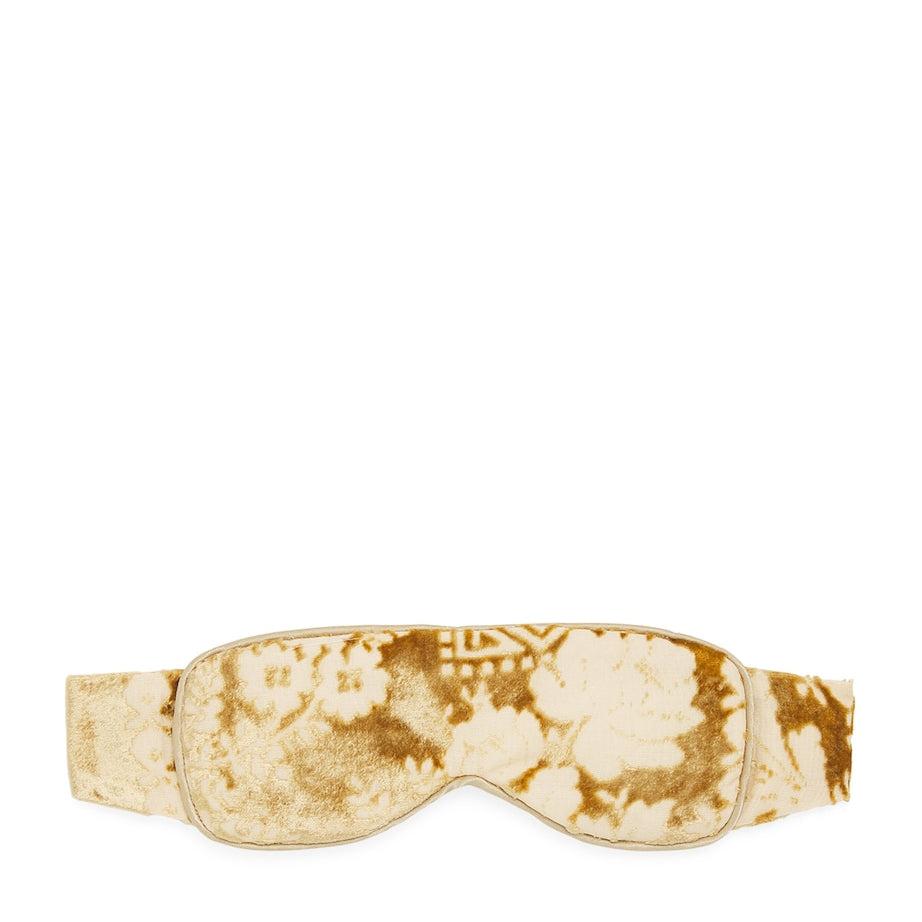 Gold Silk Floral Eye Mask