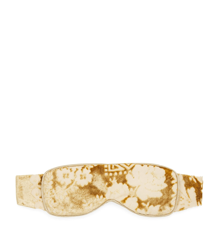 Gold Silk Floral Eye Mask