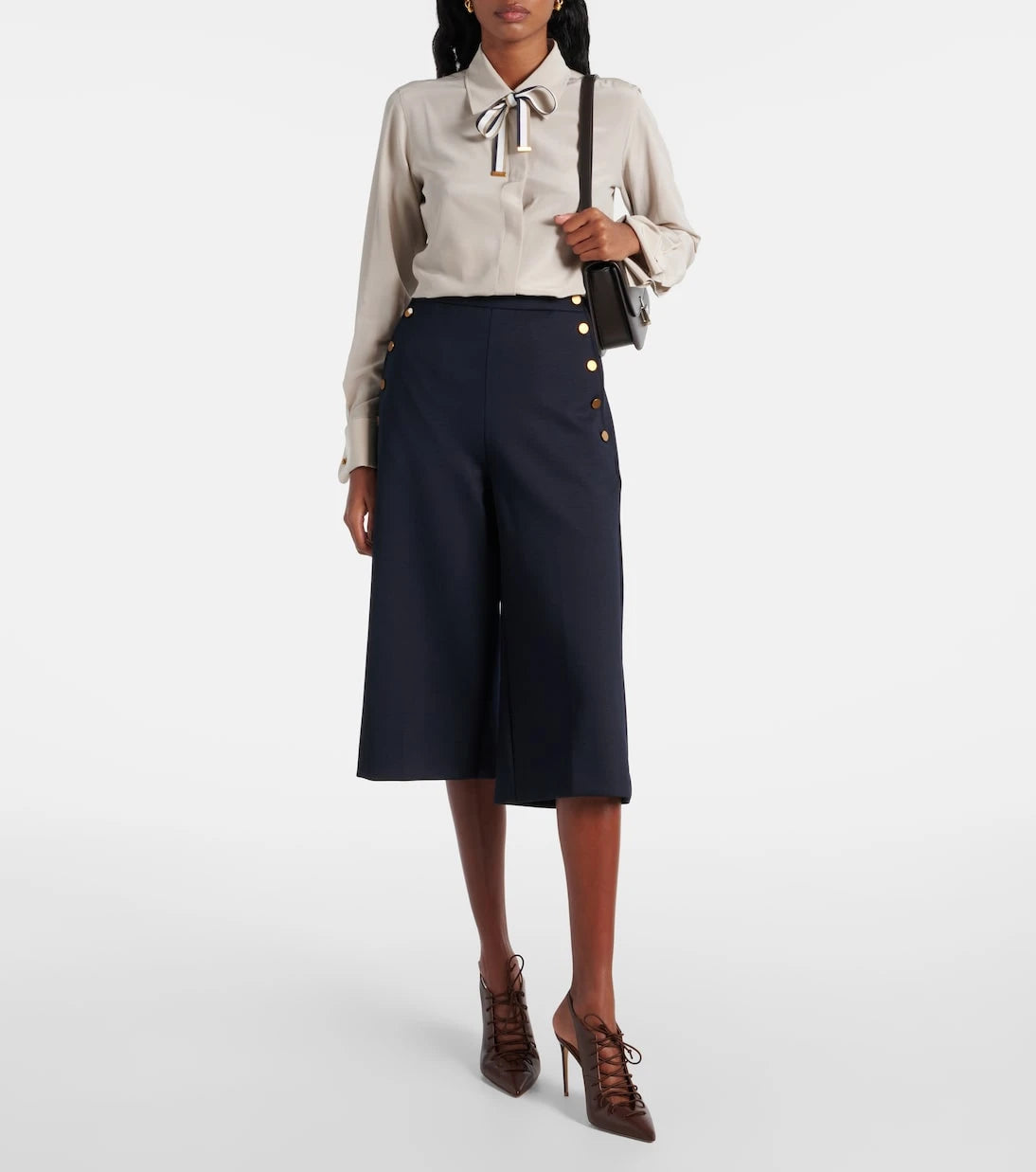 Max Mara - Apollo bow-detail silk crêpe blouse