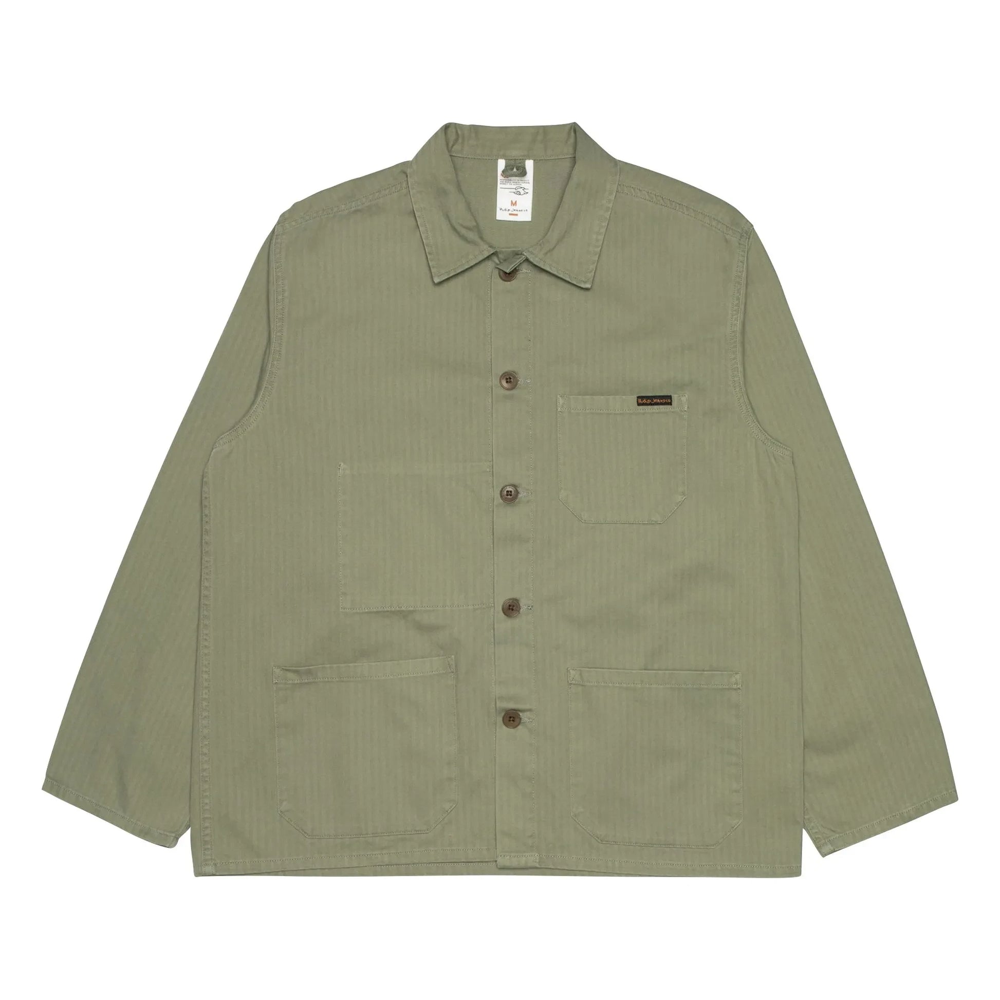 Nudie Jeans - Buddy Chore Herringbone overshirt | Khaki
