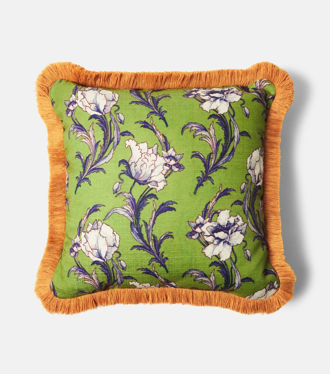 La DoubleJ - Nymph Bloom floral fringed cushion