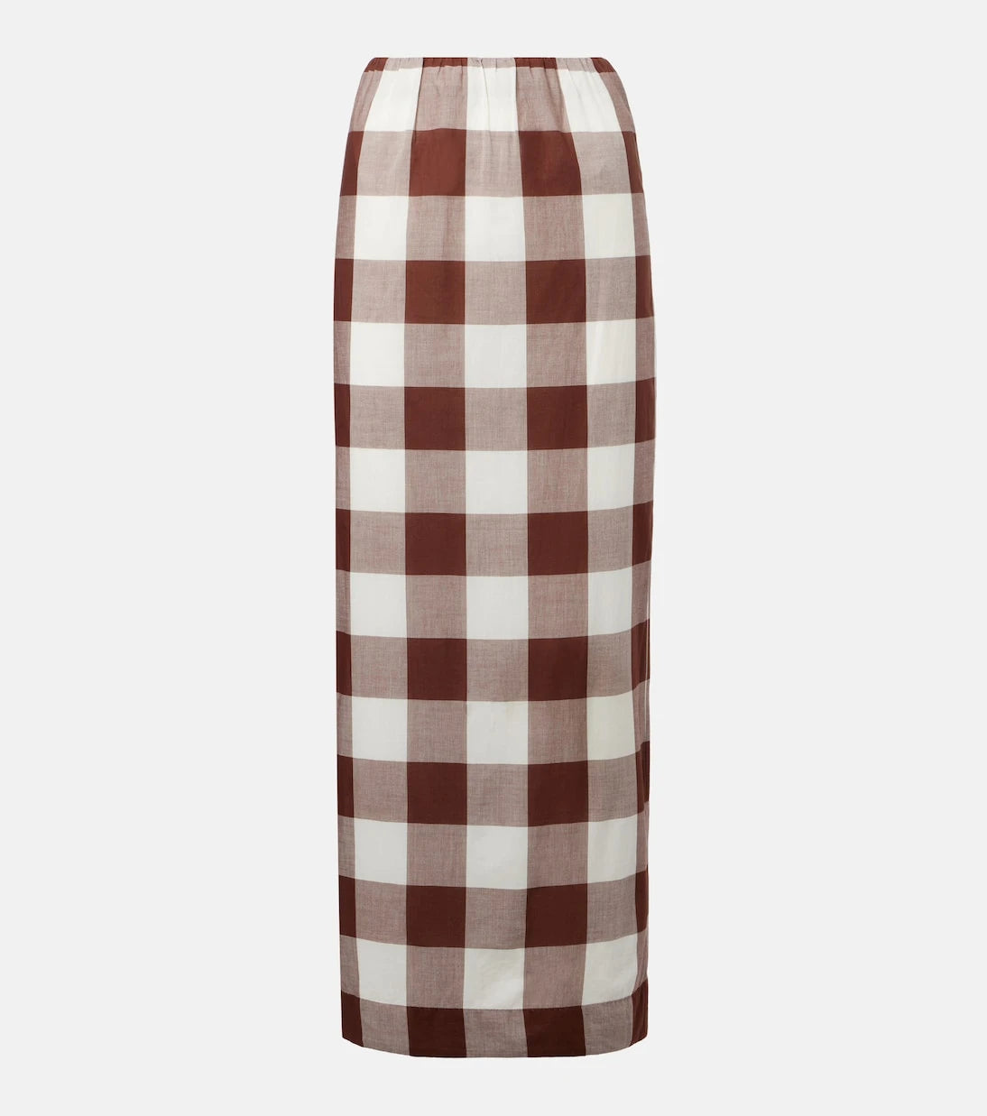 Posse - Mira gingham cotton maxi skirt