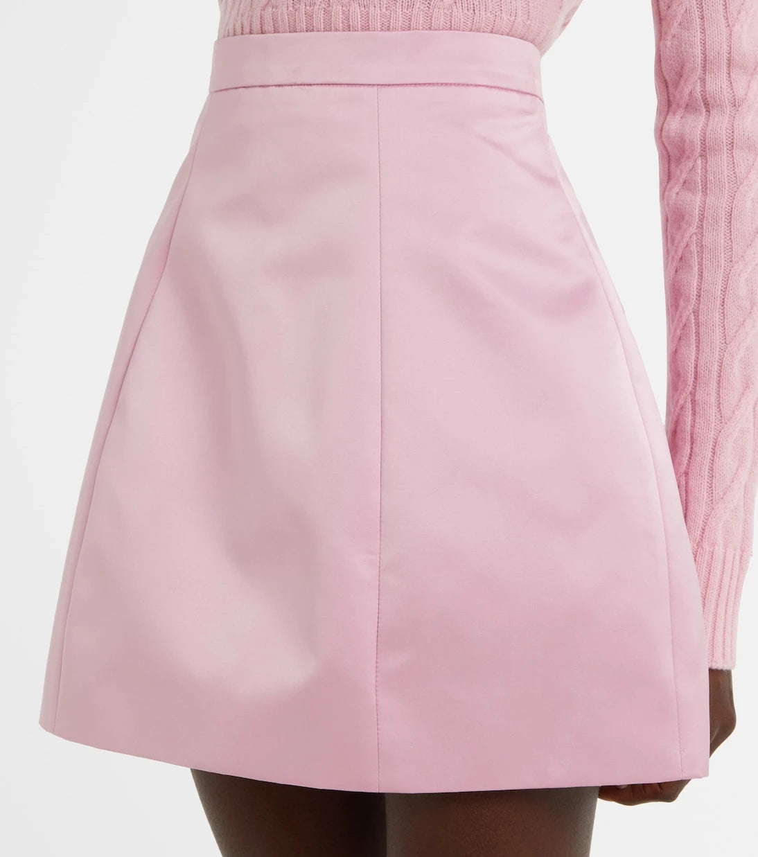 Blumarine - Duchesse high-rise satin miniskirt