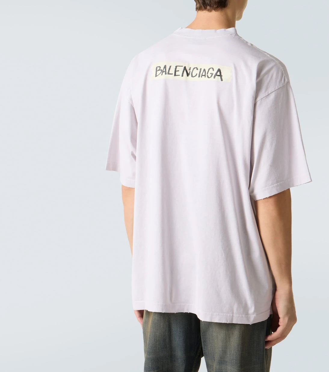 Balenciaga - تي شيرت قطني بشعار الماركة