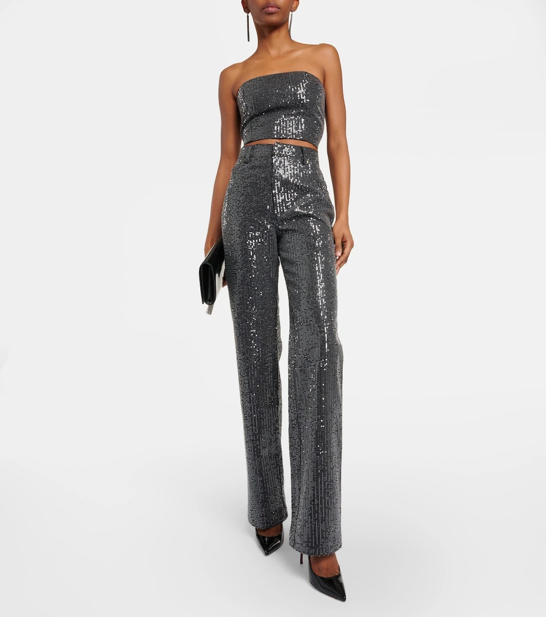 Rotate - Sequined straight jeans