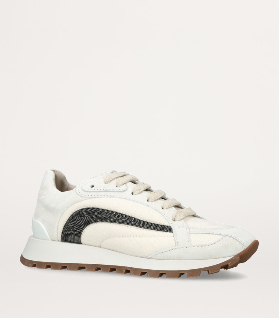 White Leather Tech Sneakers