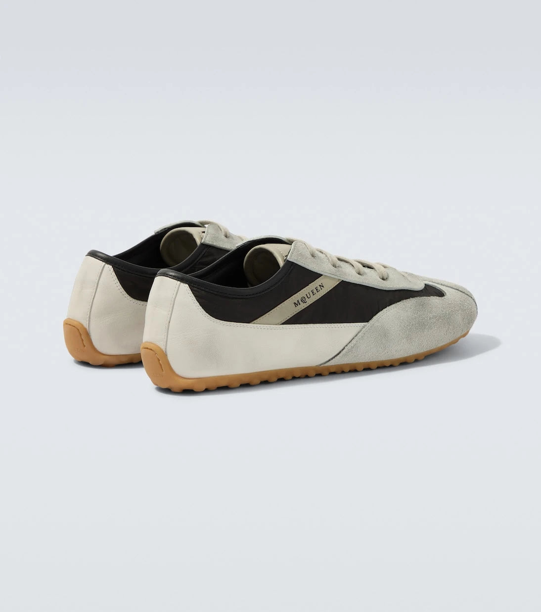 McQueen - Boxe suede-trimmed sneakers