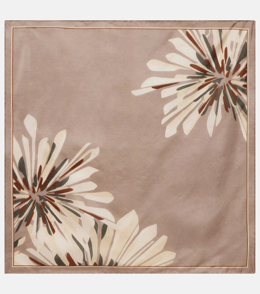 Brunello Cucinelli - Floral silk twill scarf