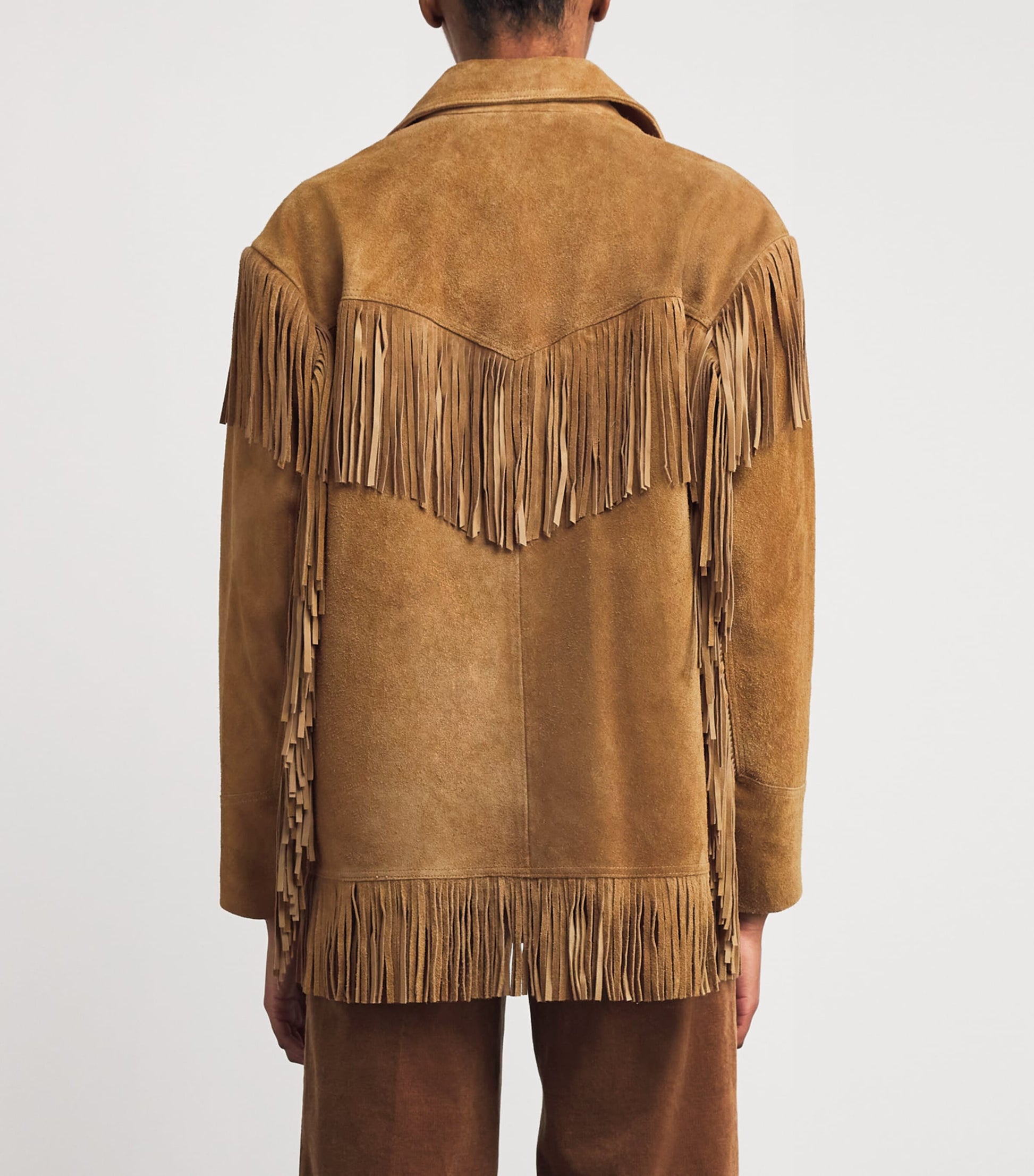 Brown Suede Fringed Jacket