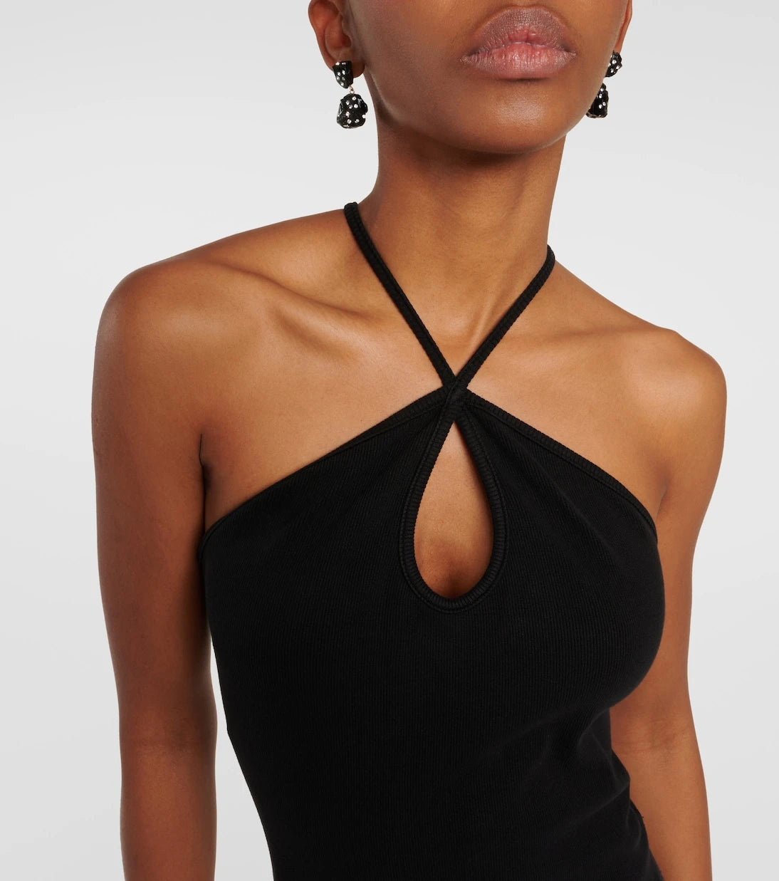 Re/Done - Ribbed-knit cotton-blend midi dress