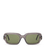LOEWE Grey Acetate Rectangular Slim Sunglasses