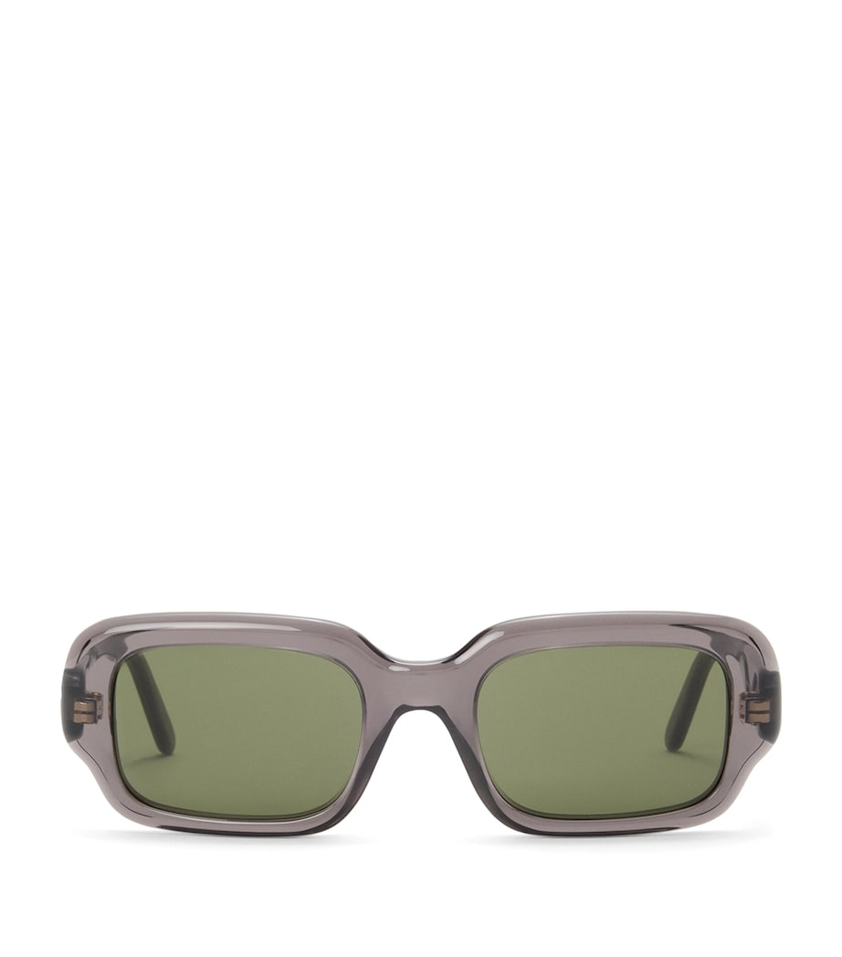 LOEWE Grey Acetate Rectangular Slim Sunglasses