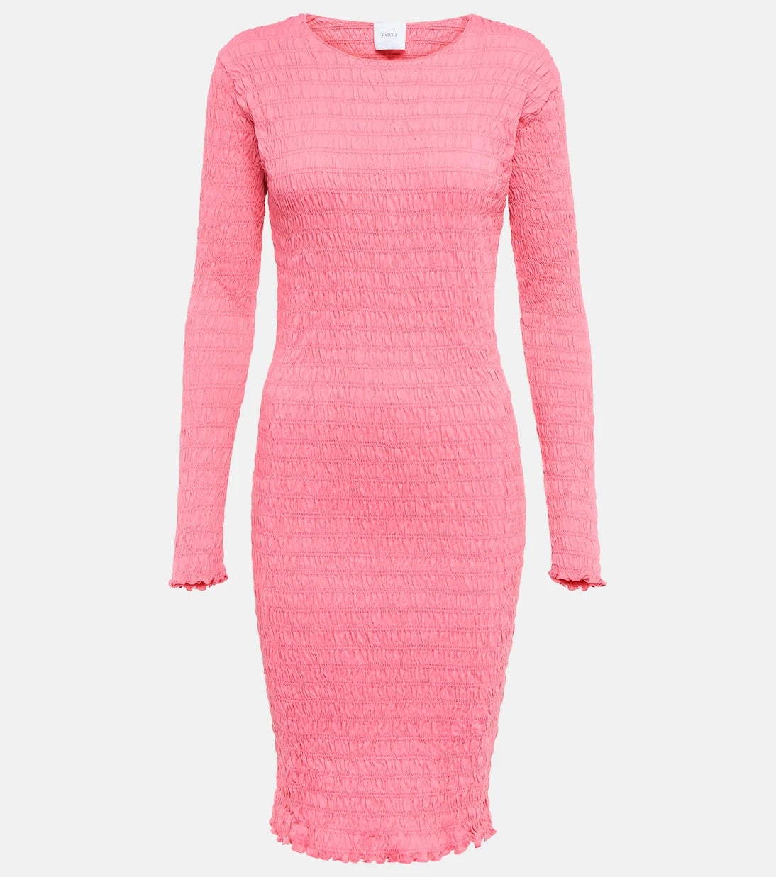 Patou - Smocked cotton-jersey mini dress