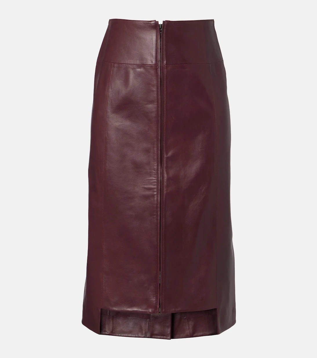Victoria Beckham - Leather midi skirt