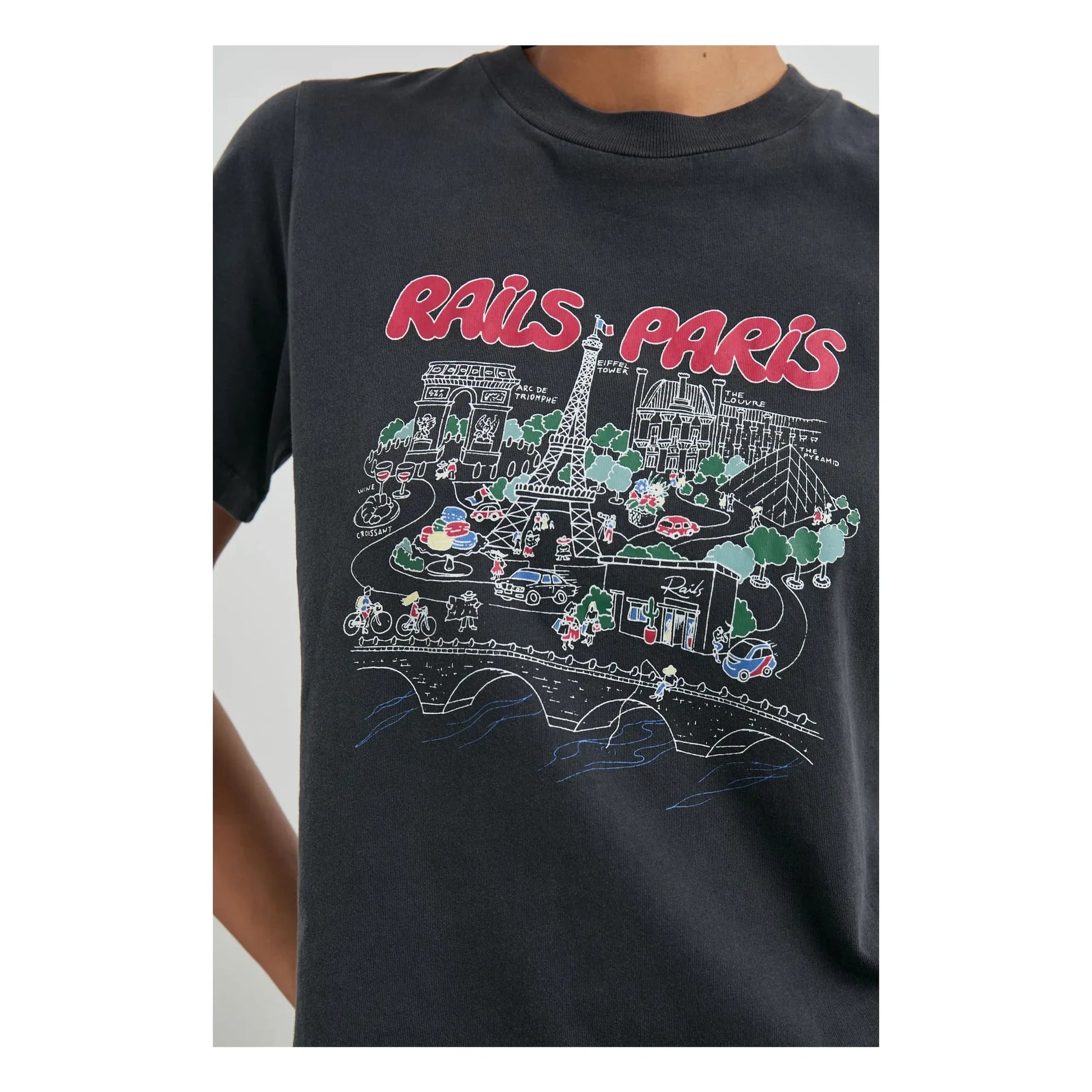 Rails - Boyfriend T-shirt | Black
