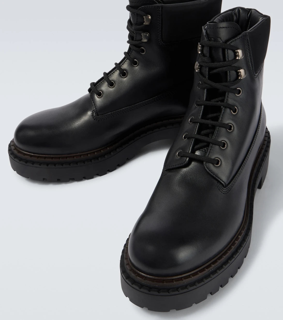 Prada - Leather and Re-Nylon ankle boots