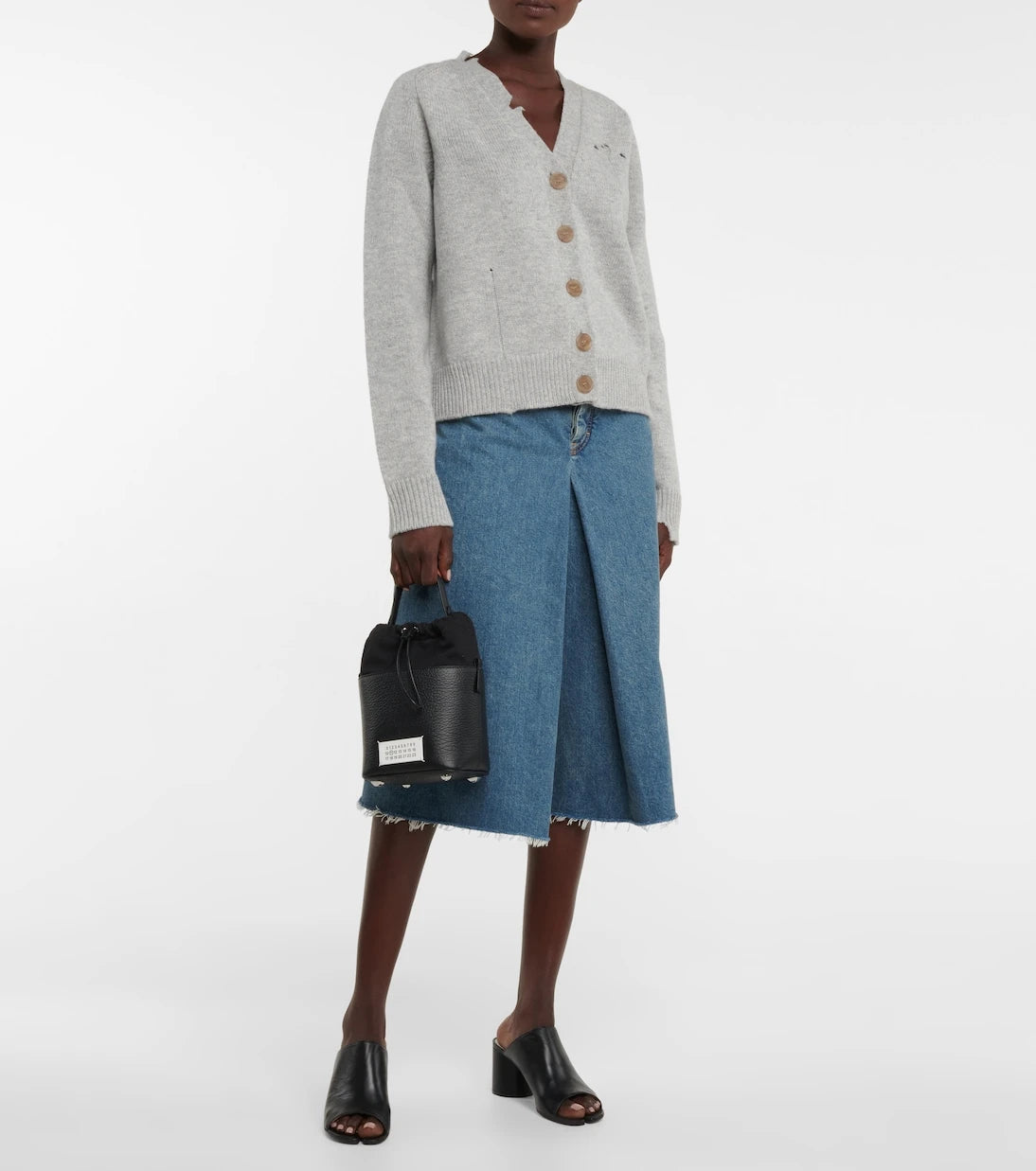 Maison Margiela - حقيبة دلو 5AC جلد
