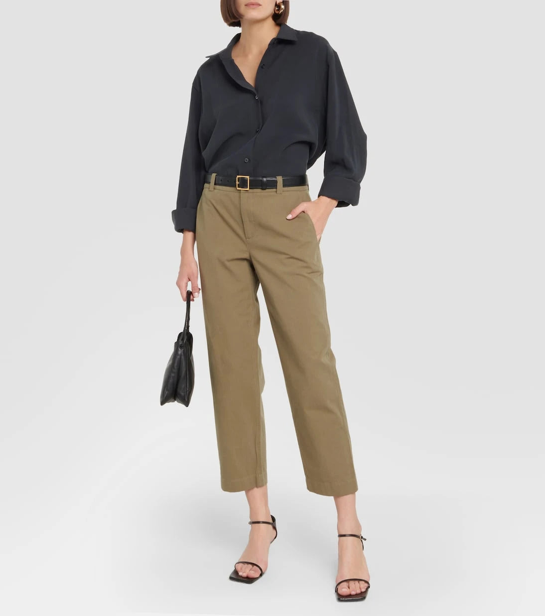 Vince - Mid-rise cropped cotton pants