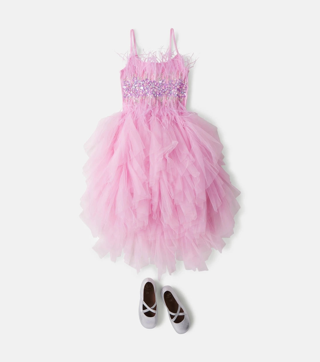 Tutu Du Monde - Glitz feather-trimmed tulle dress