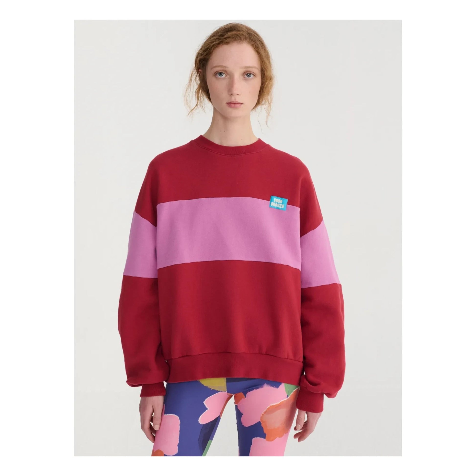 Bobo Choses - Color Block organic cotton sweatshirt | Red