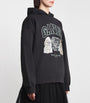 GANNI Black Organic Cotton Animal Hoodie