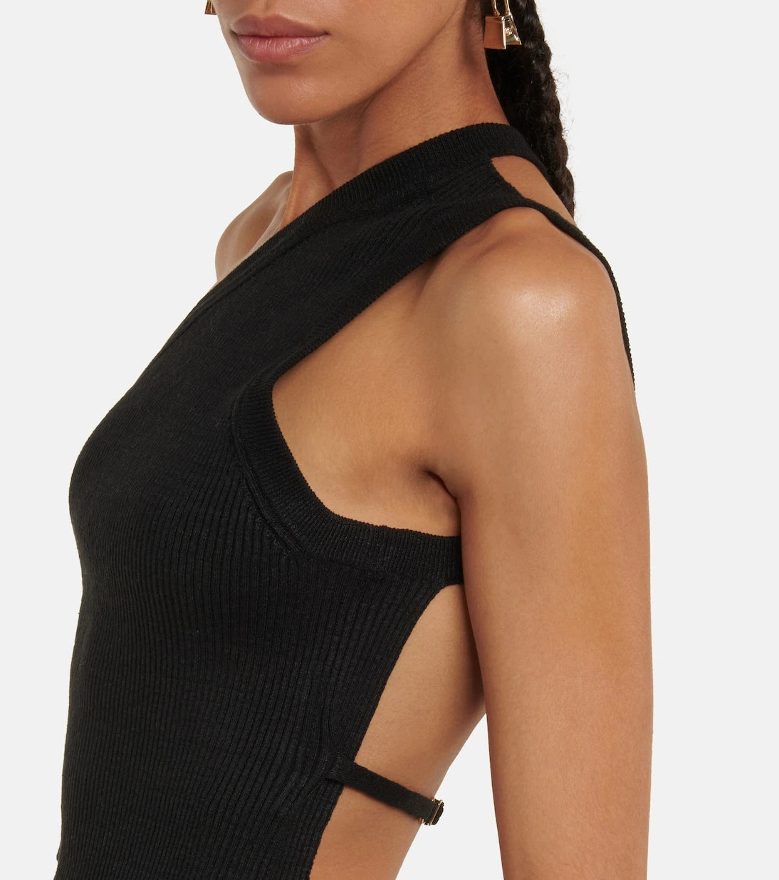 Jacquemus - La Maille Ascu cropped linen-blend top