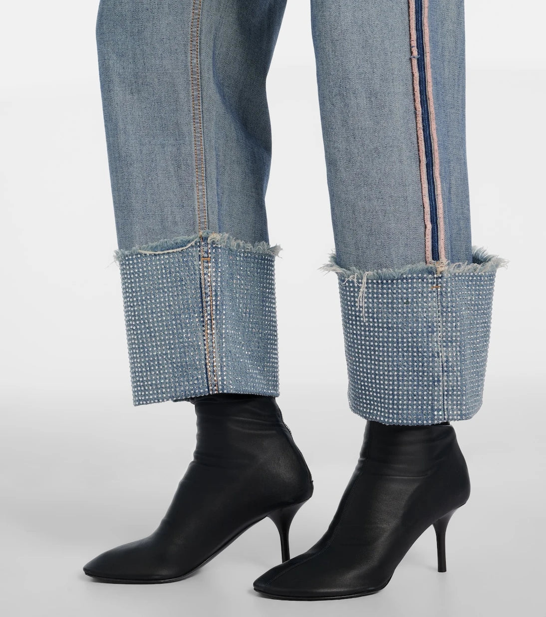 Acne Studios - Deconstructed embellished straight jeans