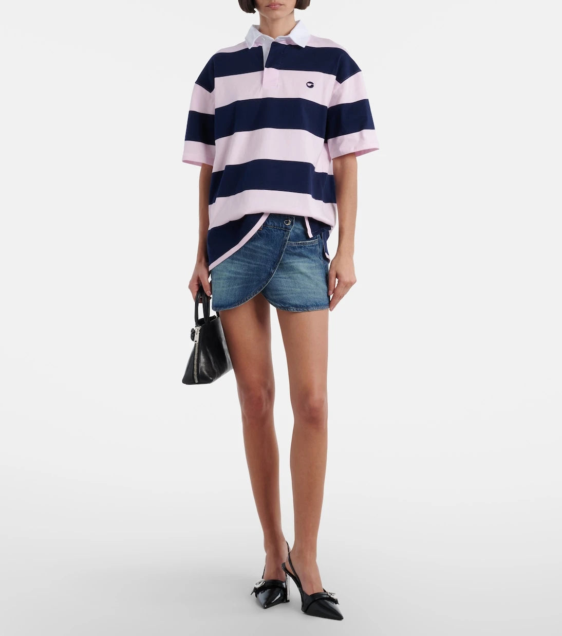 Coperni - Striped cotton polo shirt