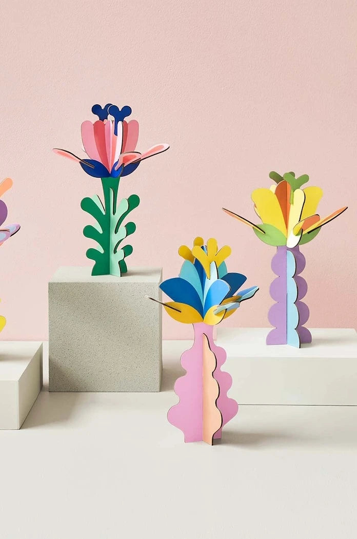 Diy скулптура Octaevo Flower Kağıt Heykel 4