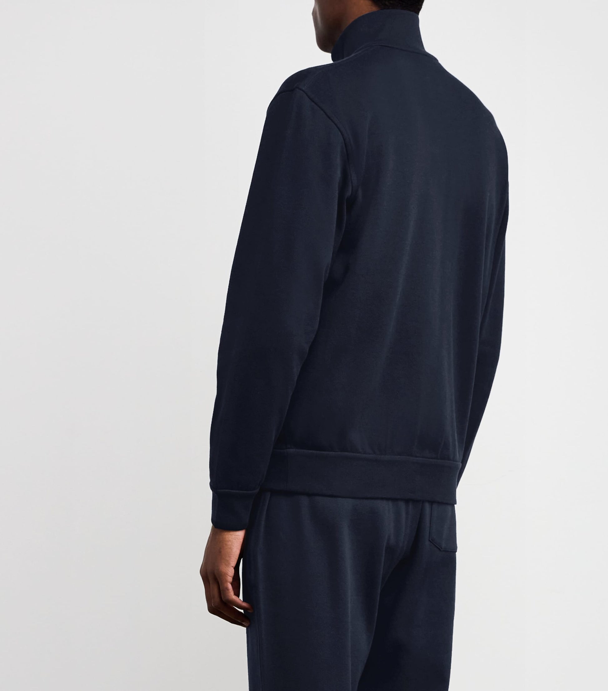 Brioni Blue Cotton-Blend Zip-Up Sweater