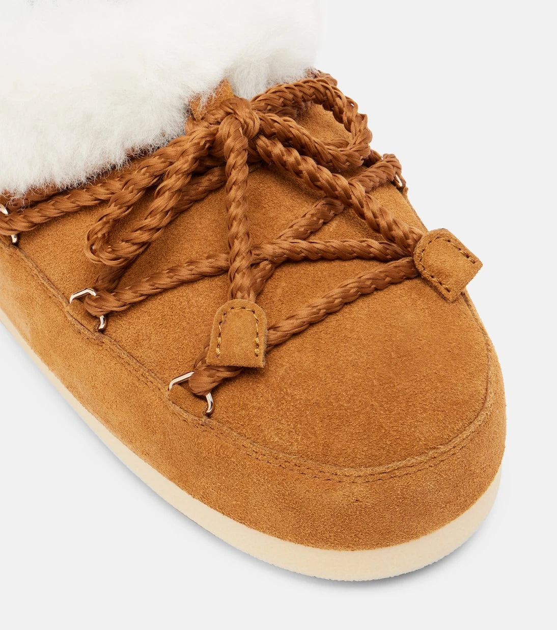 Moon Boot - EVX shearling-trimmed suede mules