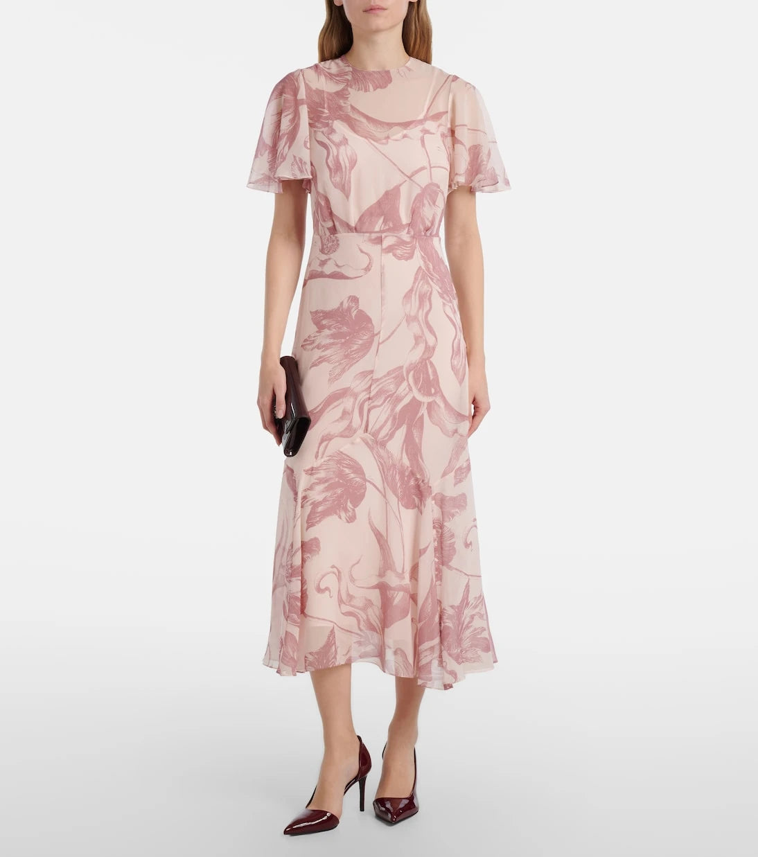 Erdem - Printed silk midi dress