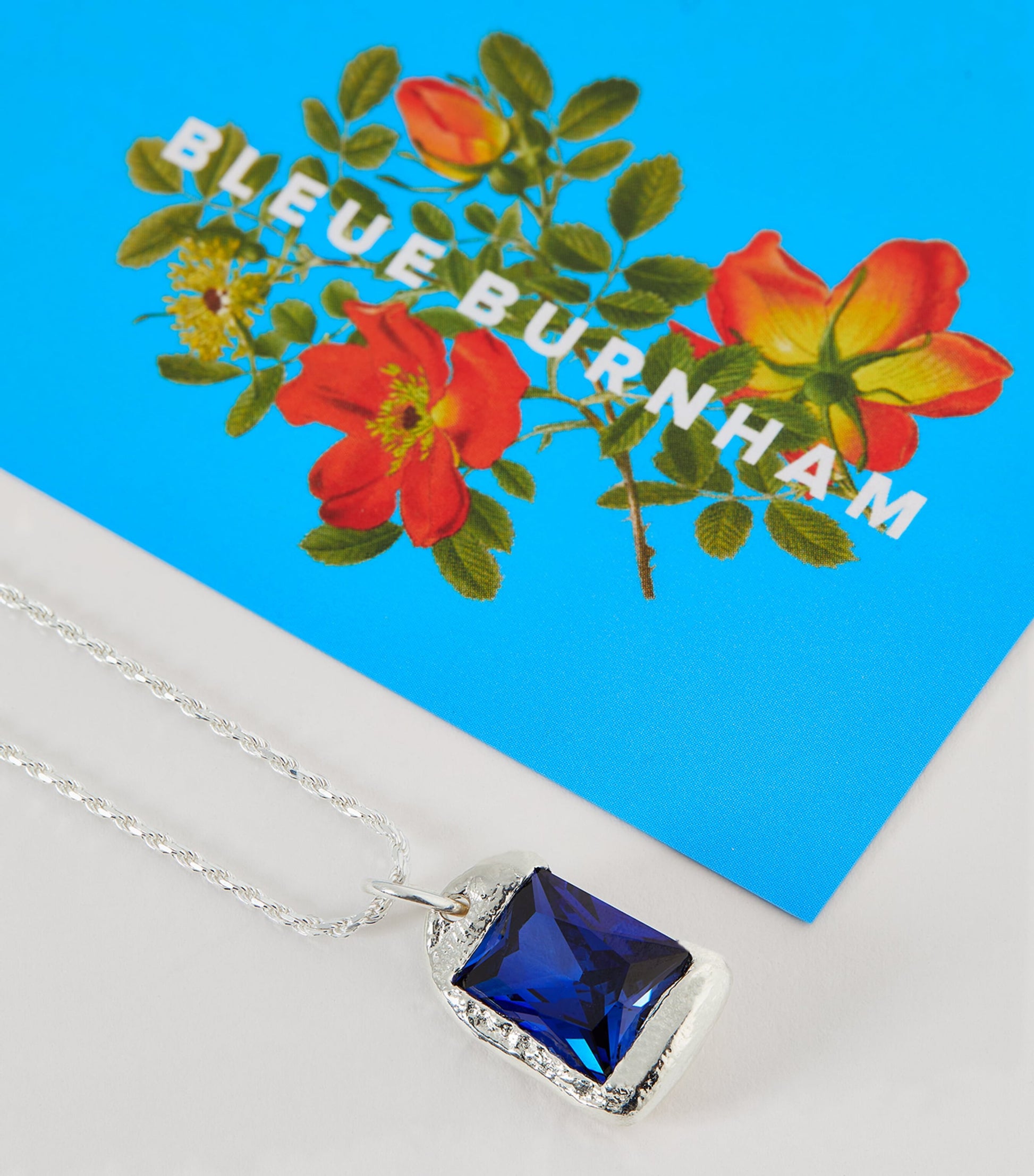 Bleue Burnham Sterling Silver and Sapphire Rose Necklace