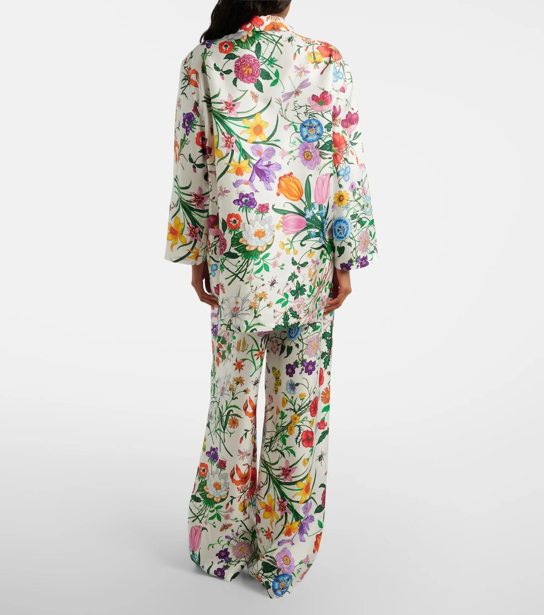 Gucci - Gucci Flora silk twill palazzo pants