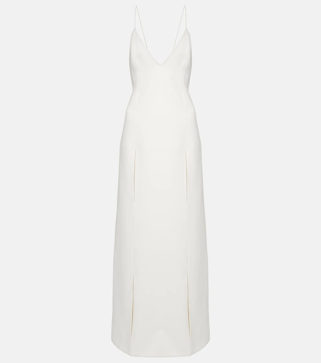Khaite - Nonya crêpe satin slip dress