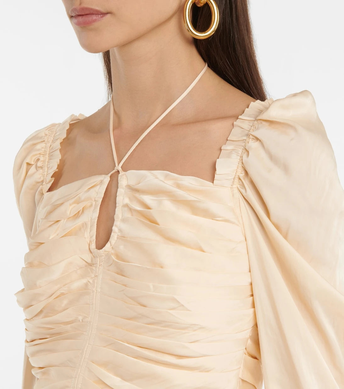 Ulla Johnson - Mirelle ruched satin halterneck top