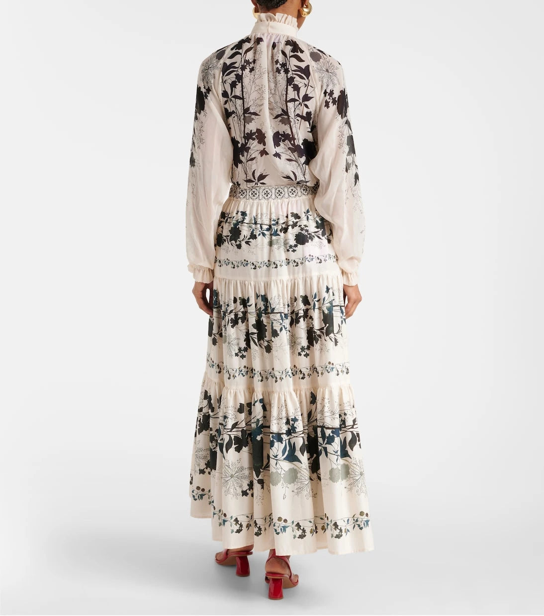 La DoubleJ - Big floral cotton maxi skirt