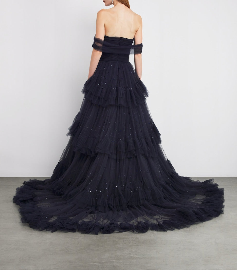 Sequin-Detail Queenie Gown